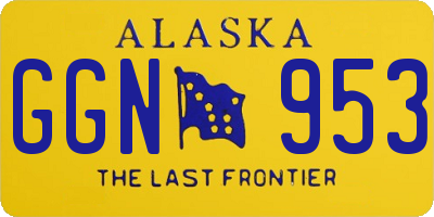 AK license plate GGN953