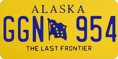 AK license plate GGN954
