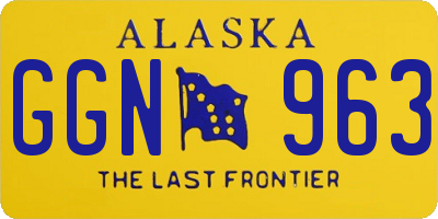 AK license plate GGN963