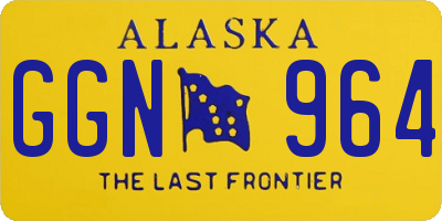 AK license plate GGN964