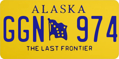 AK license plate GGN974