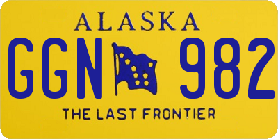 AK license plate GGN982