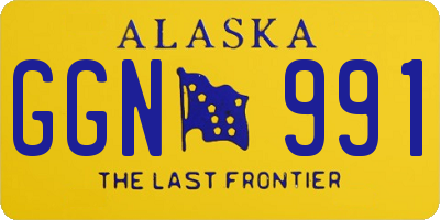 AK license plate GGN991