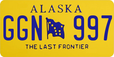 AK license plate GGN997