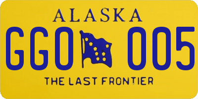 AK license plate GGO005