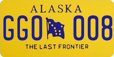 AK license plate GGO008