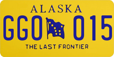AK license plate GGO015