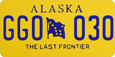 AK license plate GGO030