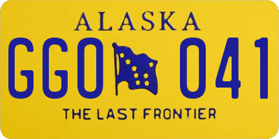 AK license plate GGO041