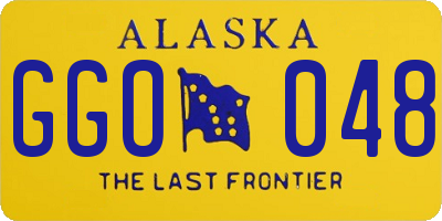 AK license plate GGO048