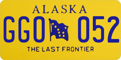 AK license plate GGO052