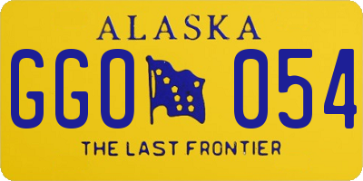 AK license plate GGO054