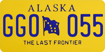 AK license plate GGO055