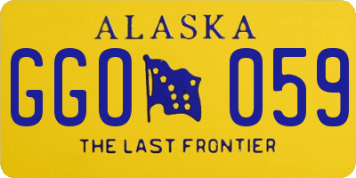 AK license plate GGO059