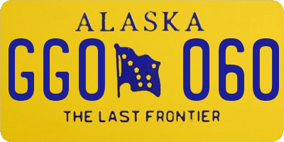AK license plate GGO060