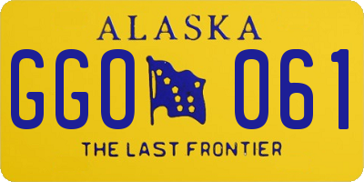 AK license plate GGO061