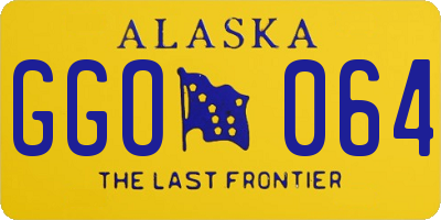 AK license plate GGO064