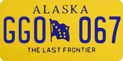 AK license plate GGO067