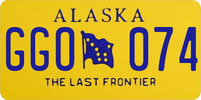 AK license plate GGO074