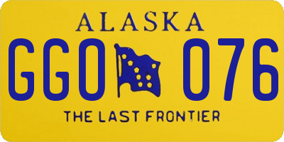 AK license plate GGO076