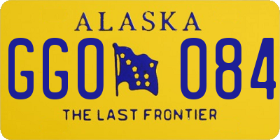 AK license plate GGO084