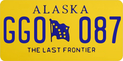 AK license plate GGO087