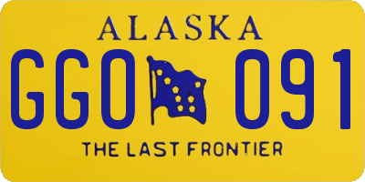 AK license plate GGO091