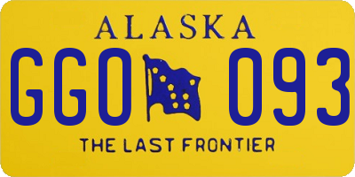 AK license plate GGO093