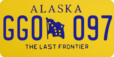 AK license plate GGO097