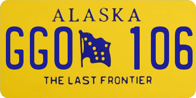 AK license plate GGO106