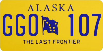 AK license plate GGO107