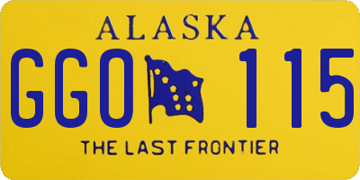 AK license plate GGO115