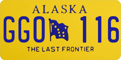 AK license plate GGO116