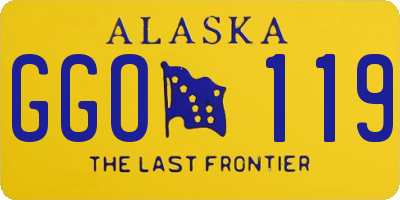 AK license plate GGO119