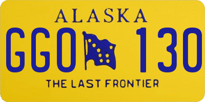 AK license plate GGO130