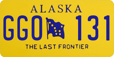 AK license plate GGO131