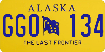 AK license plate GGO134