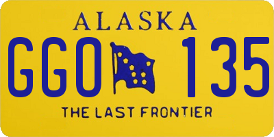 AK license plate GGO135