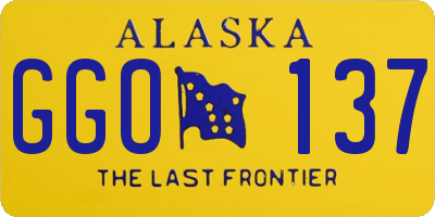 AK license plate GGO137