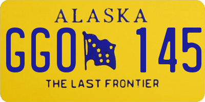 AK license plate GGO145