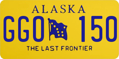 AK license plate GGO150