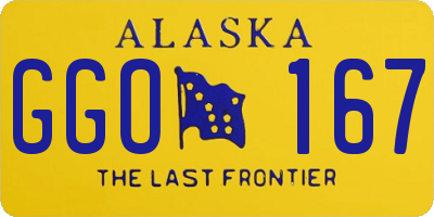 AK license plate GGO167