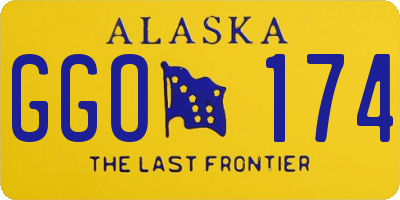 AK license plate GGO174
