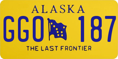AK license plate GGO187