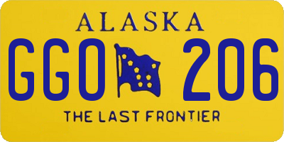 AK license plate GGO206