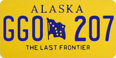 AK license plate GGO207
