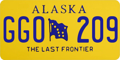 AK license plate GGO209