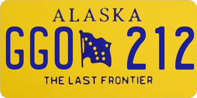 AK license plate GGO212