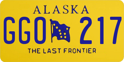 AK license plate GGO217