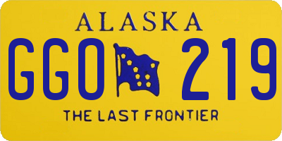 AK license plate GGO219